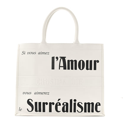 Christian Dior Calfskin Large Surrealism Book Tote Ivory 1 of 14