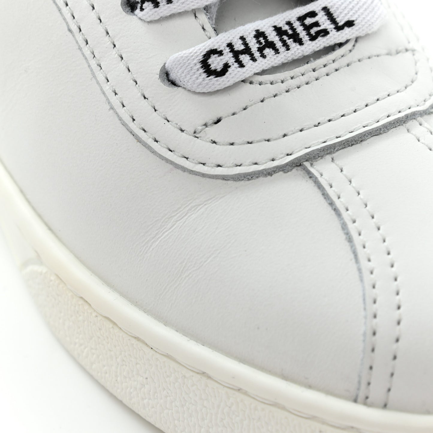 Calfskin CC Sneakers 36 White