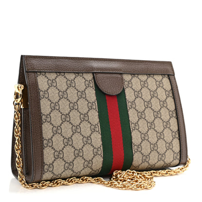 Gucci GG Supreme Monogram Web Small Ophidia Chain Shoulder Bag Brown 2 of 9