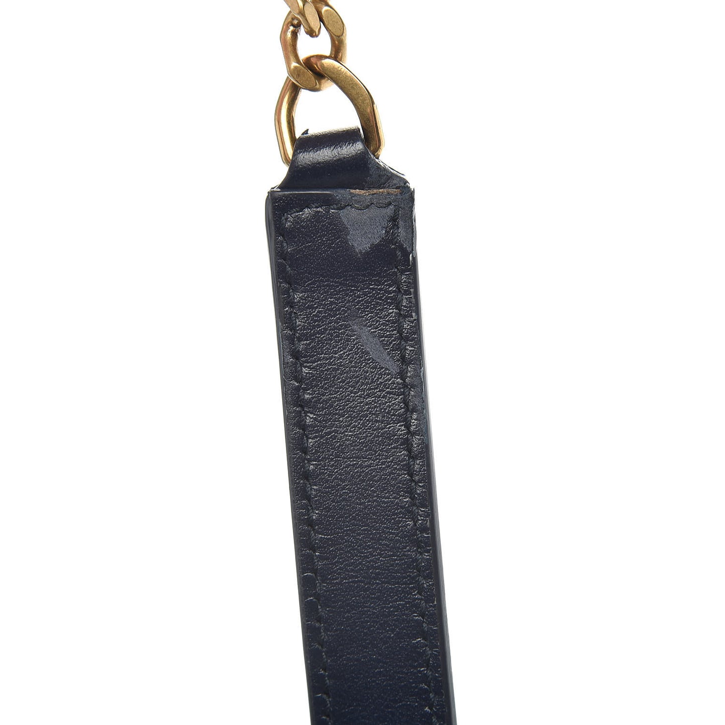 Calfskin Y Quilted Monogram Small Loulou Chain Satchel Navy