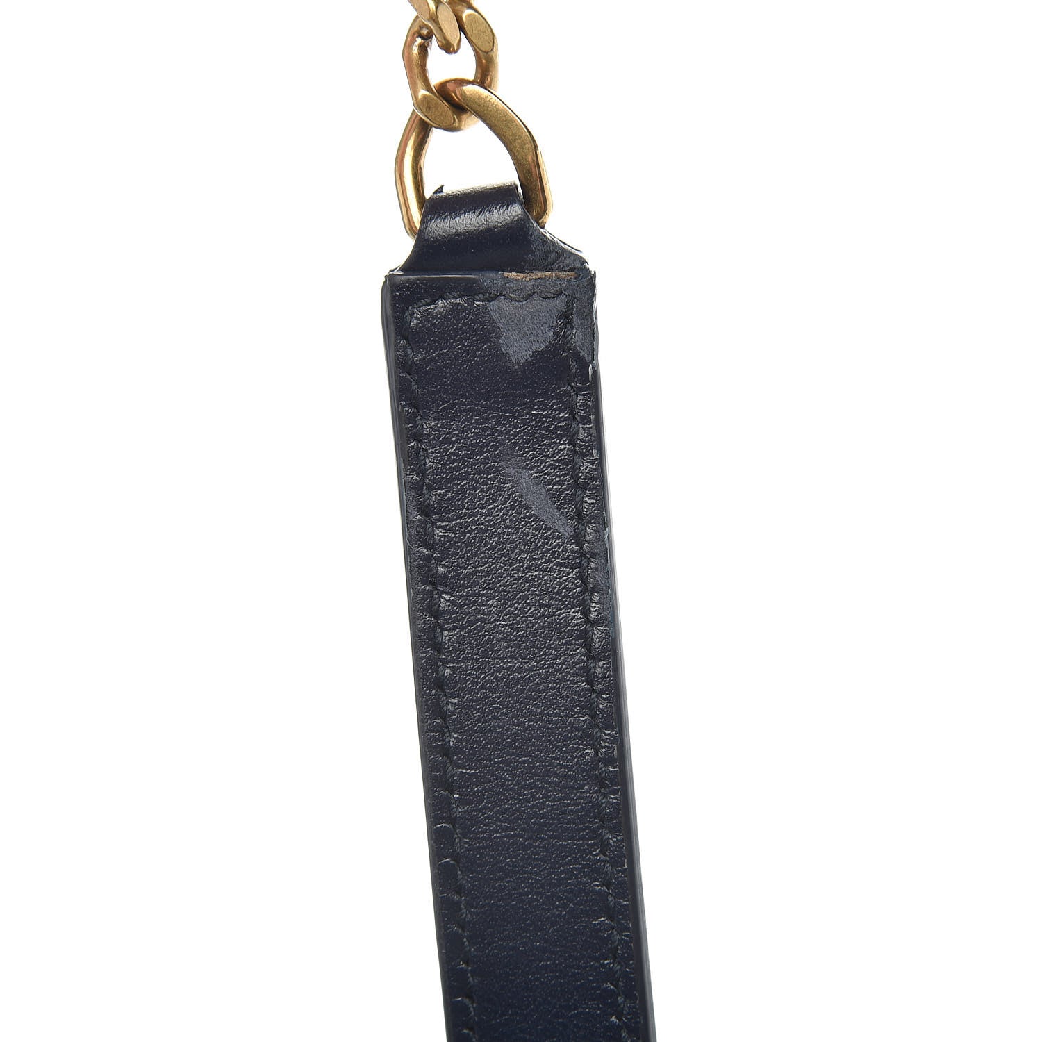 Saint Laurent Calfskin Y Quilted Monogram Small Loulou Chain Satchel Navy 10 of 10