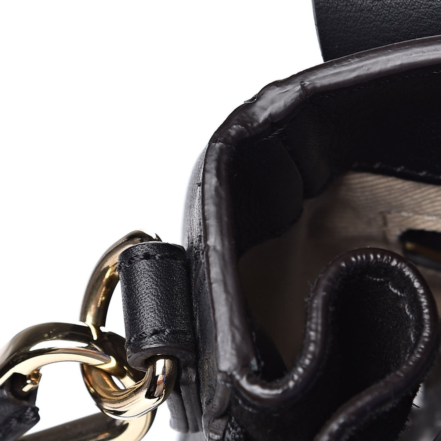Suede Calfskin Small Faye Backpack Black