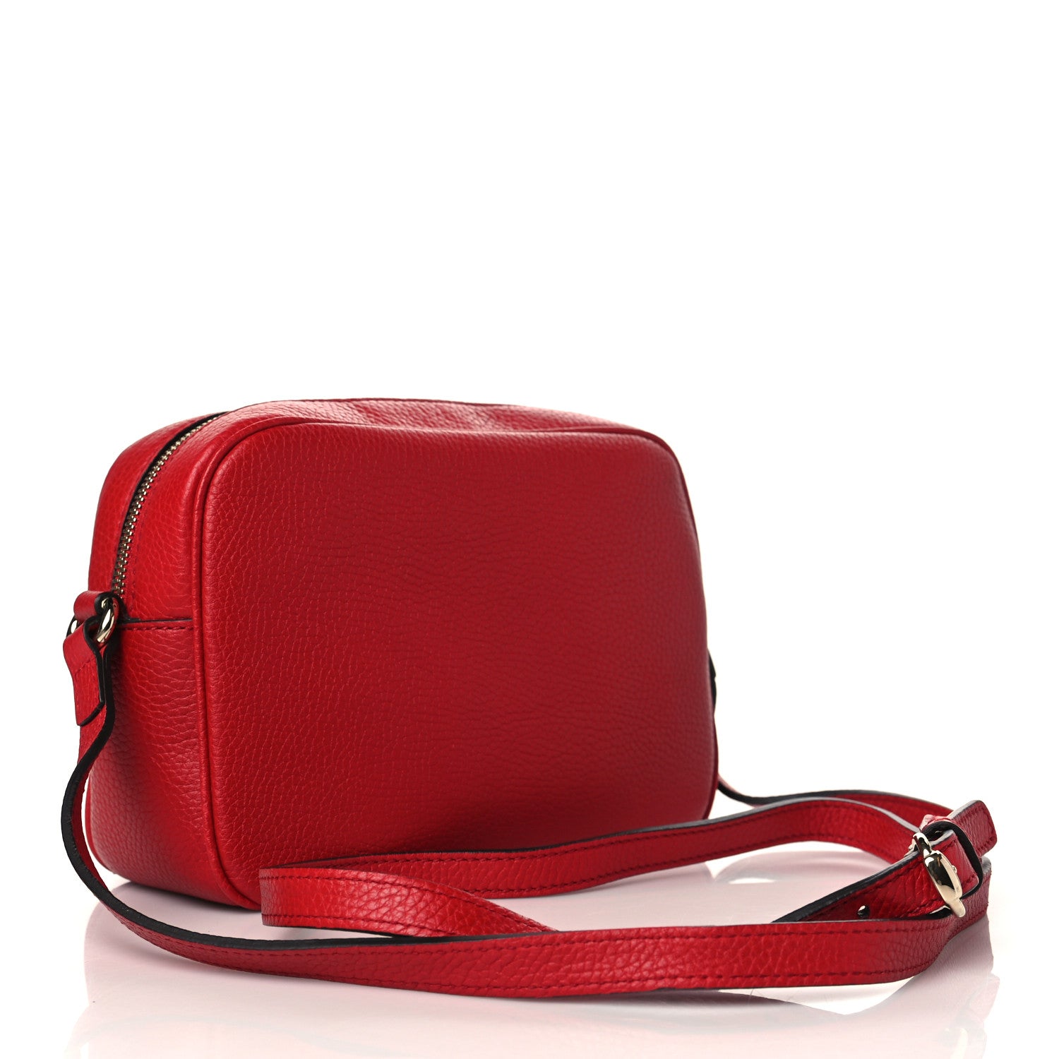 Gucci Pebbled Calfskin Small Soho Disco Bag Tabasco Red 3 of 10