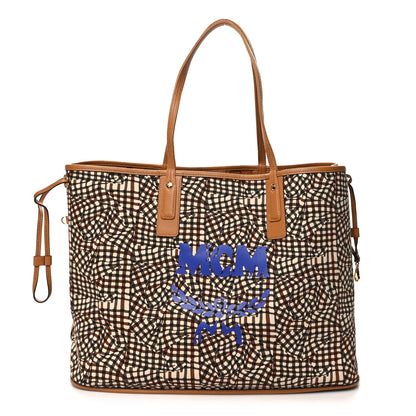 MCM Visetos Large Liz Reversible Shopper Tote Cognac 9 of 15