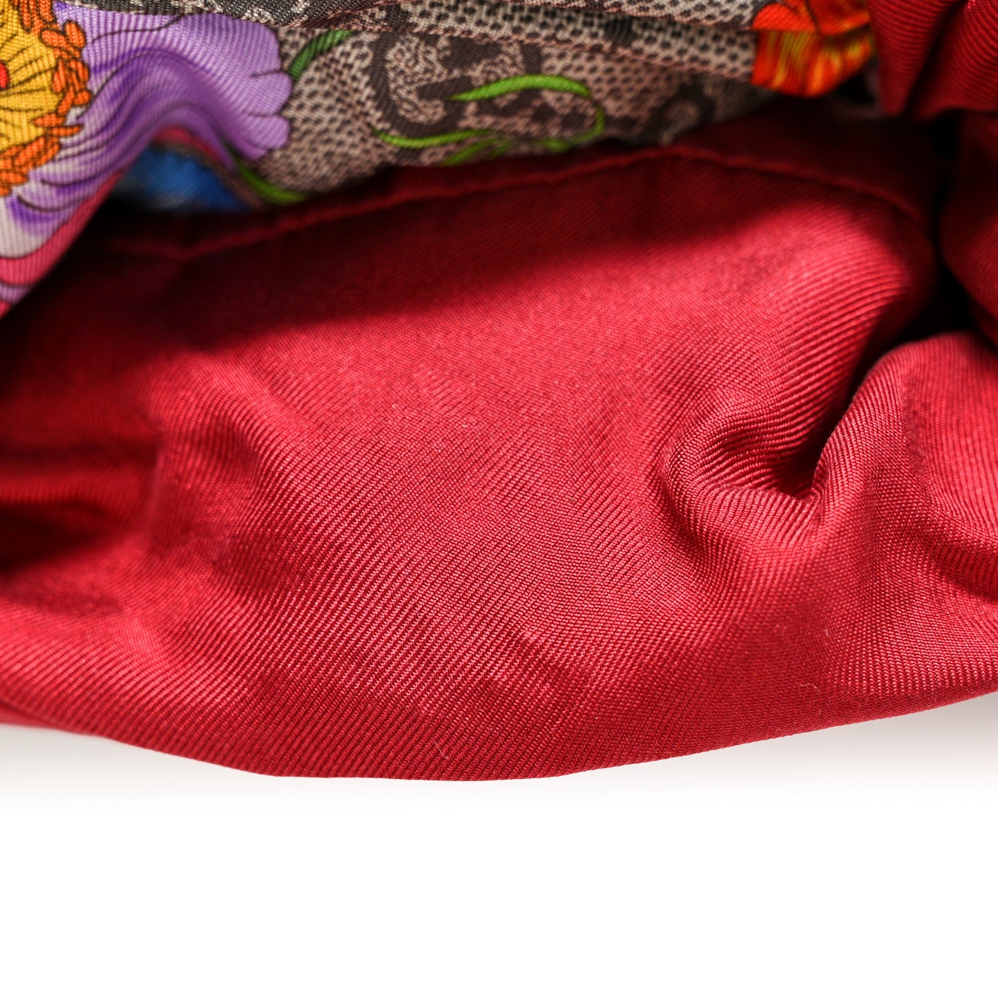 Silk Monogram Flora Print Headband M Red