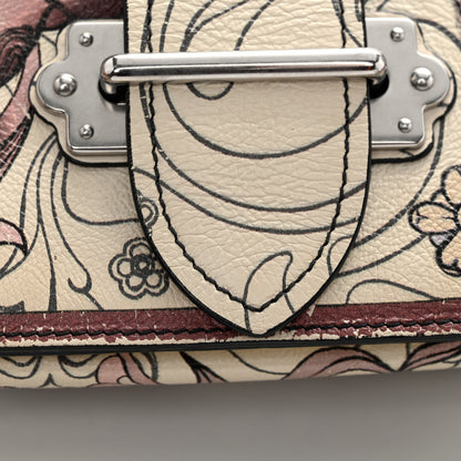 Prada X JAMES JEAN Glace Calfskin Rabbit Print Cahier Bag Opaline 12 of 13