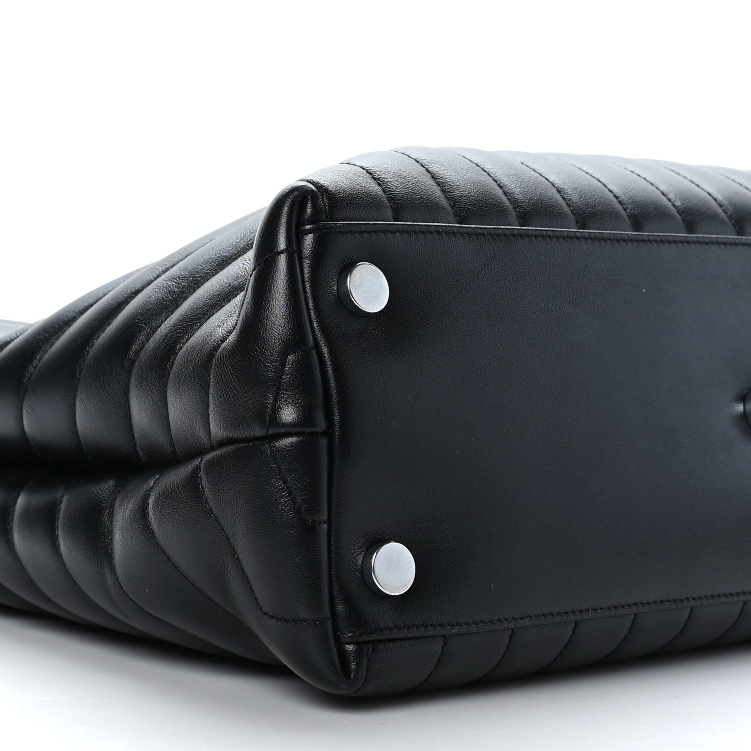 Saint Laurent Calfskin Y Quilted Monogram Large Loulou Shopper Black 10 of 11