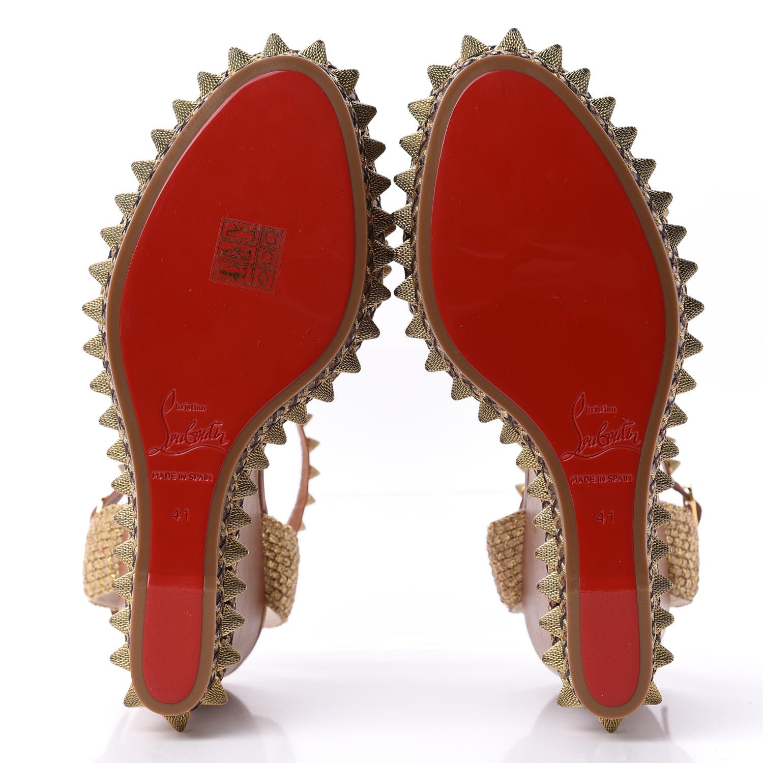 Christian Louboutin Calfskin Cordorella 110 Wedge Sandals 41 Version Cuoio 6 of 12