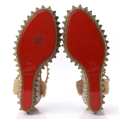 Christian Louboutin Calfskin Cordorella 110 Wedge Sandals 41 Version Cuoio 6 of 12