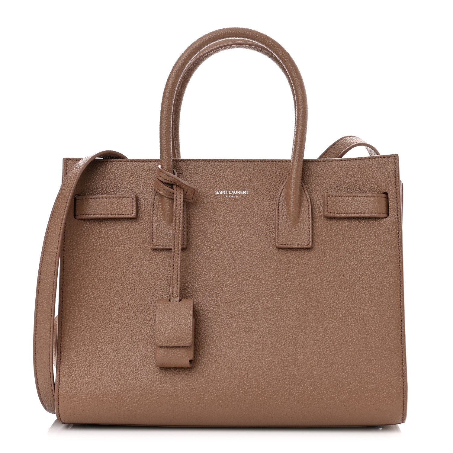 Saint Laurent Grained Calfskin Baby Sac De Jour Taupe 1 of 11