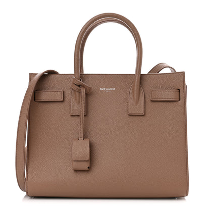 Saint Laurent Grained Calfskin Baby Sac De Jour Taupe 1 of 11