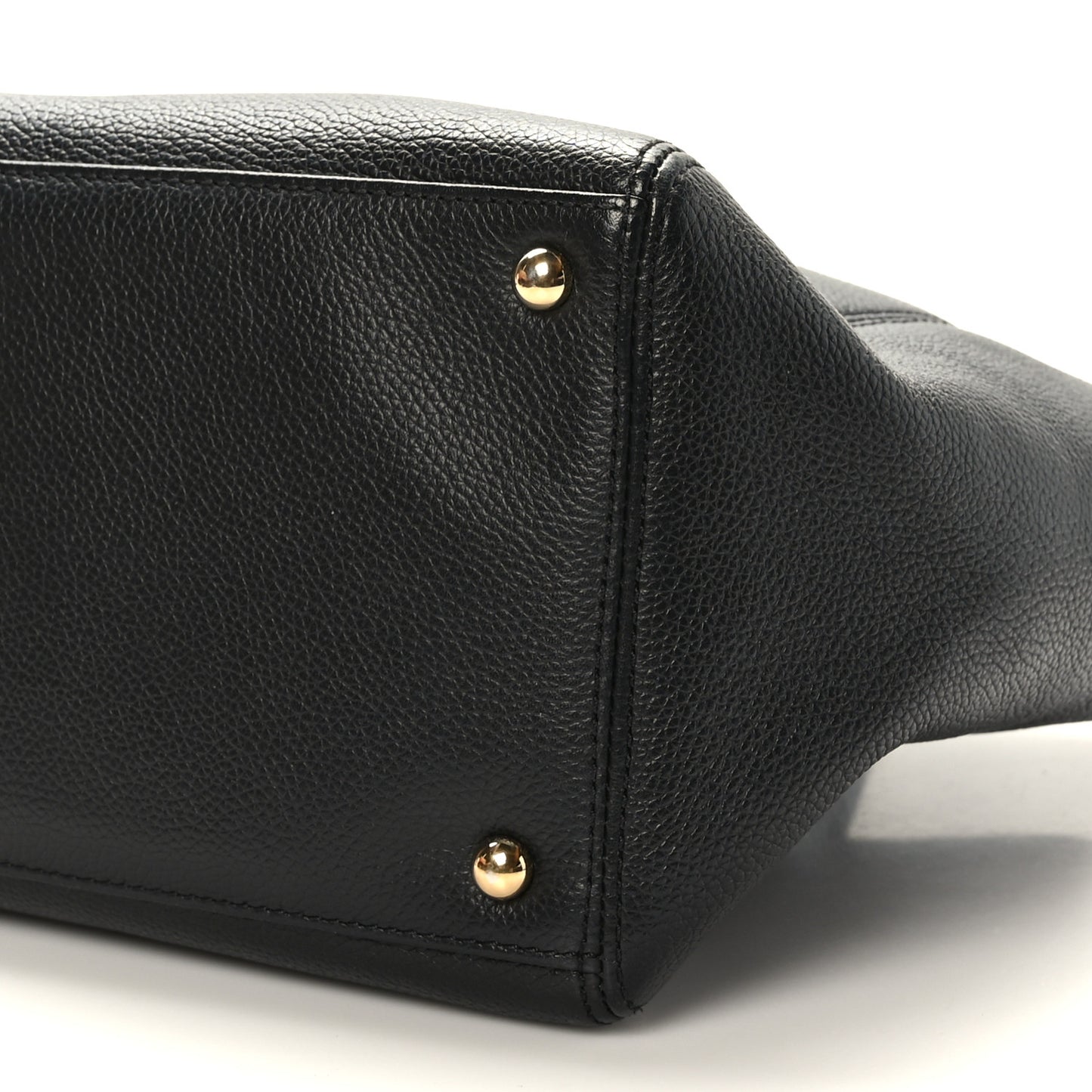Calfskin Cerf Executive Shopper Tote Black