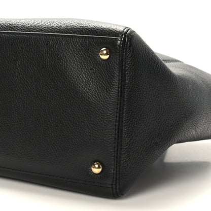 Chanel Calfskin Cerf Executive Shopper Tote Black 9 of 9