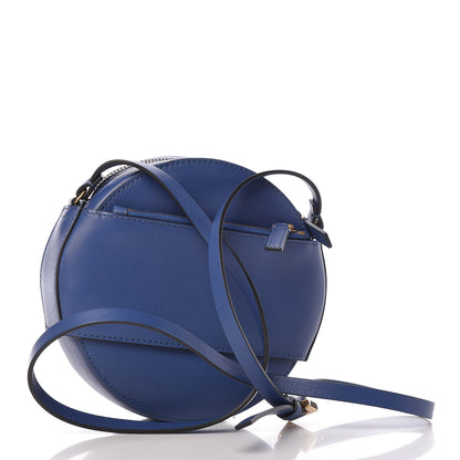 Valentino Garavani Calfskin VLogo Round Crossbody Bag Blue 3 of 10
