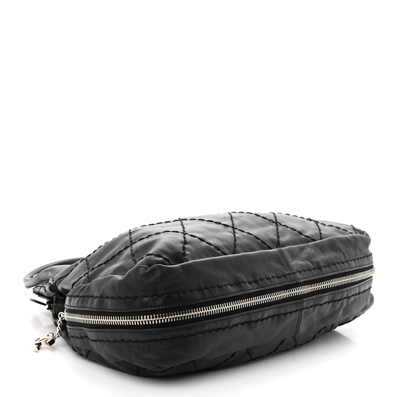 Chanel Calfskin Stitched Expandable Frame Bag Black 4 of 10