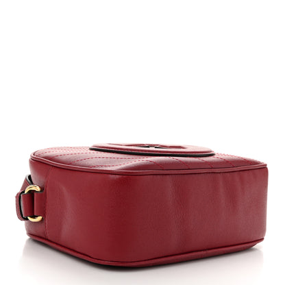 Gucci Sakai Be Green Calfskin Diagonal Stitched Small Blondie Shoulder Bag Rosso 4 of 10