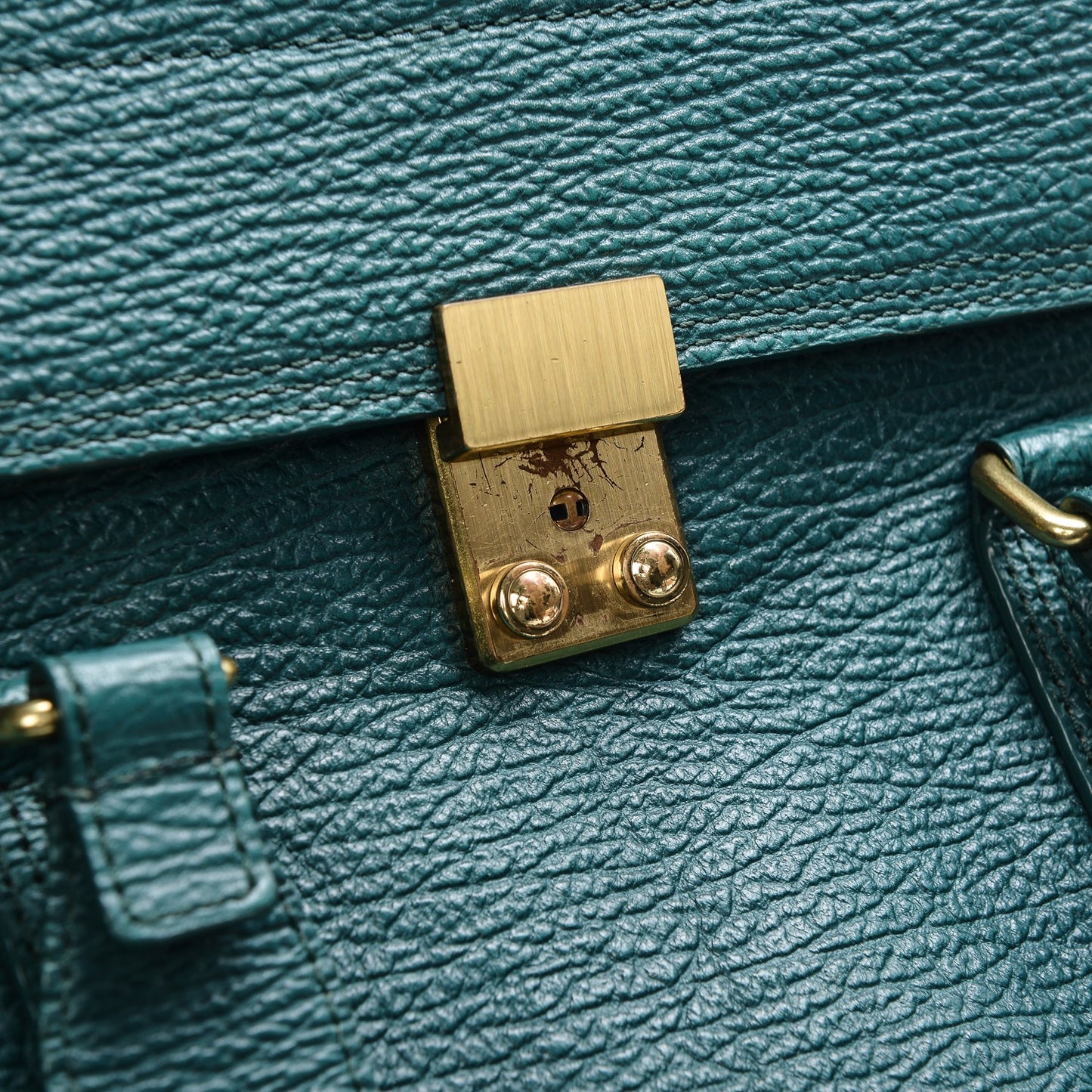 3.1 Textured Calfskin Large Pashli Satchel Jade