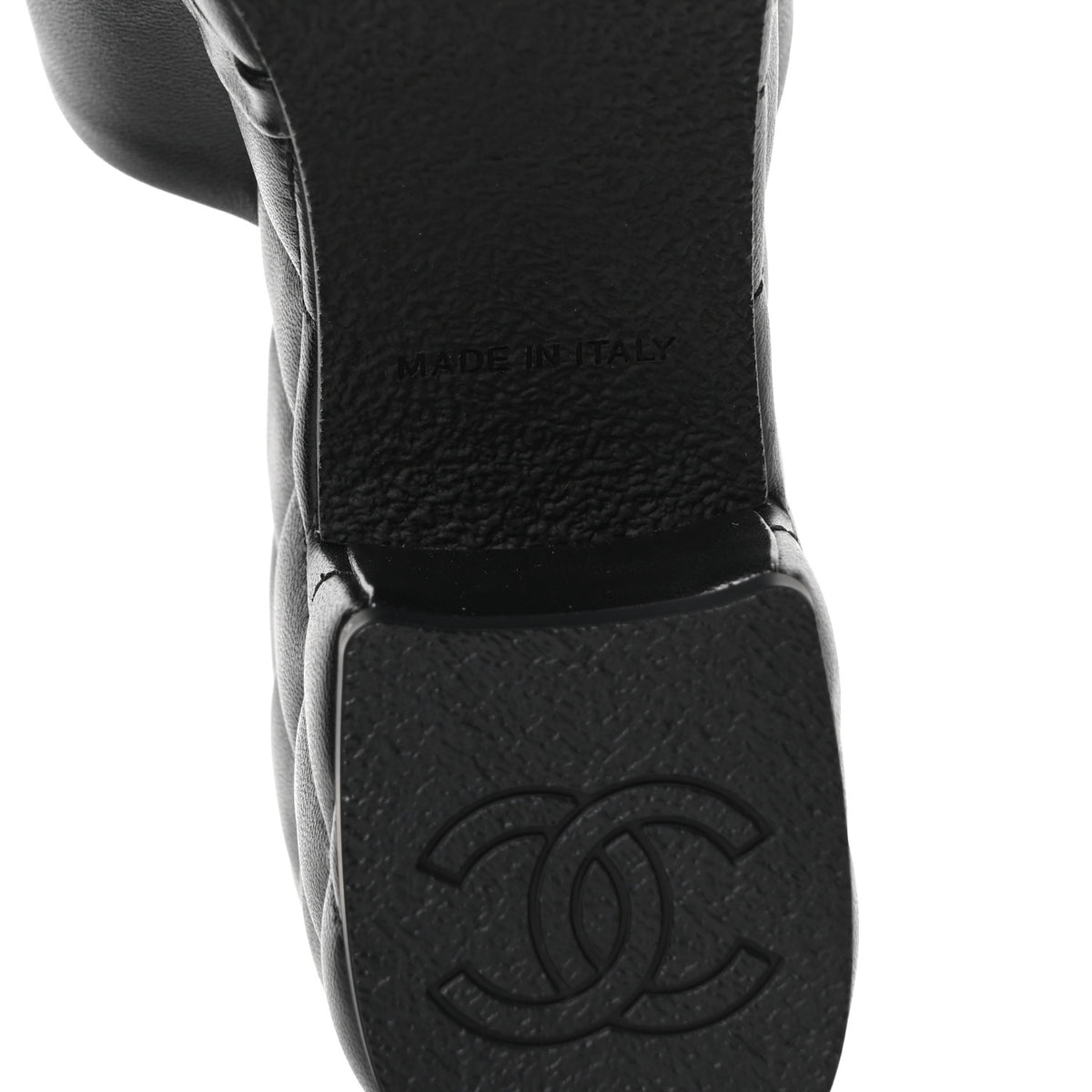Chanel Lambskin Quilted CC Platform Mules 38.5 Black 7 of 10