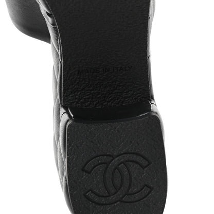 Chanel Lambskin Quilted CC Platform Mules 38.5 Black 7 of 10