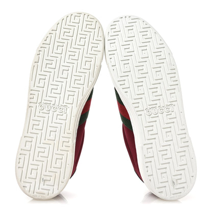 Gucci Econyl Nylon Diva Crocodile Web Mens Ace Sneakers 8 Rosso Ancora Vert 6 of 9