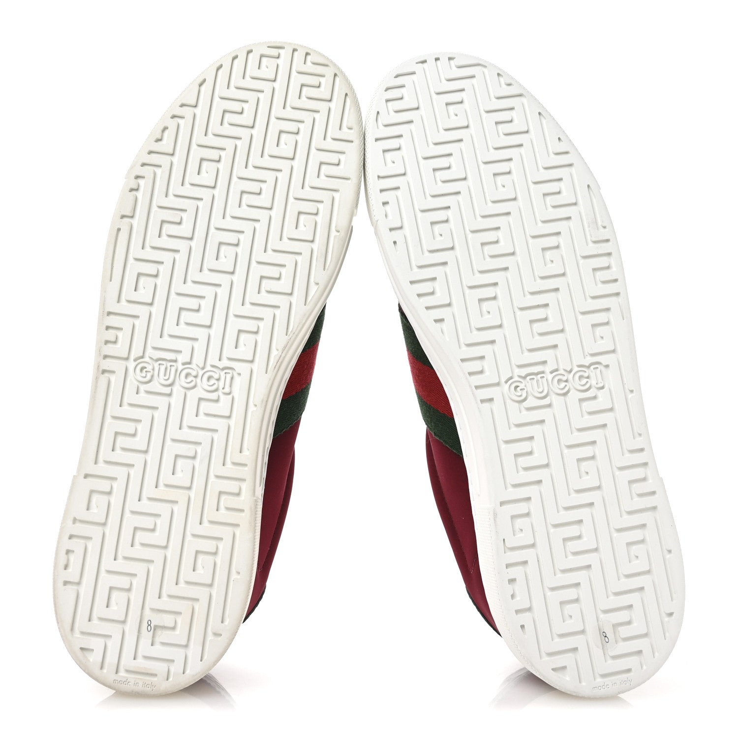 Gucci Econyl Nylon Diva Crocodile Web Mens Ace Sneakers 8 Rosso Ancora Vert 6 of 9