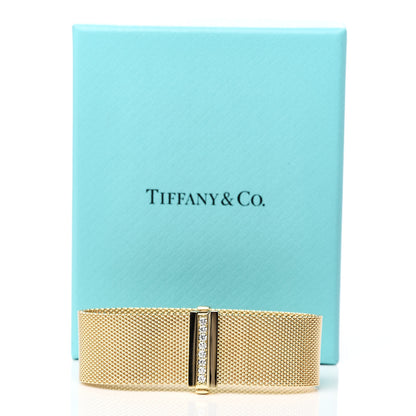 Tiffany 18K Yellow Gold Diamond Somerset Mesh Bracelet 6 of 6