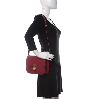 Celine Box Calfskin Medium Classic Box Flap Bag Raspberry 2 of 11