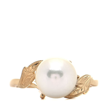 Mikimoto 18K Yellow Gold Akoya Pearl 8.5mm Ring 49 5 1 of 5