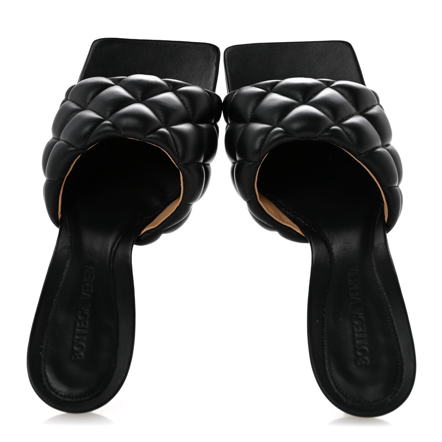 Bottega Veneta Nappa Matelasse Padded Mule Sandals 35.5 Black 2 of 8