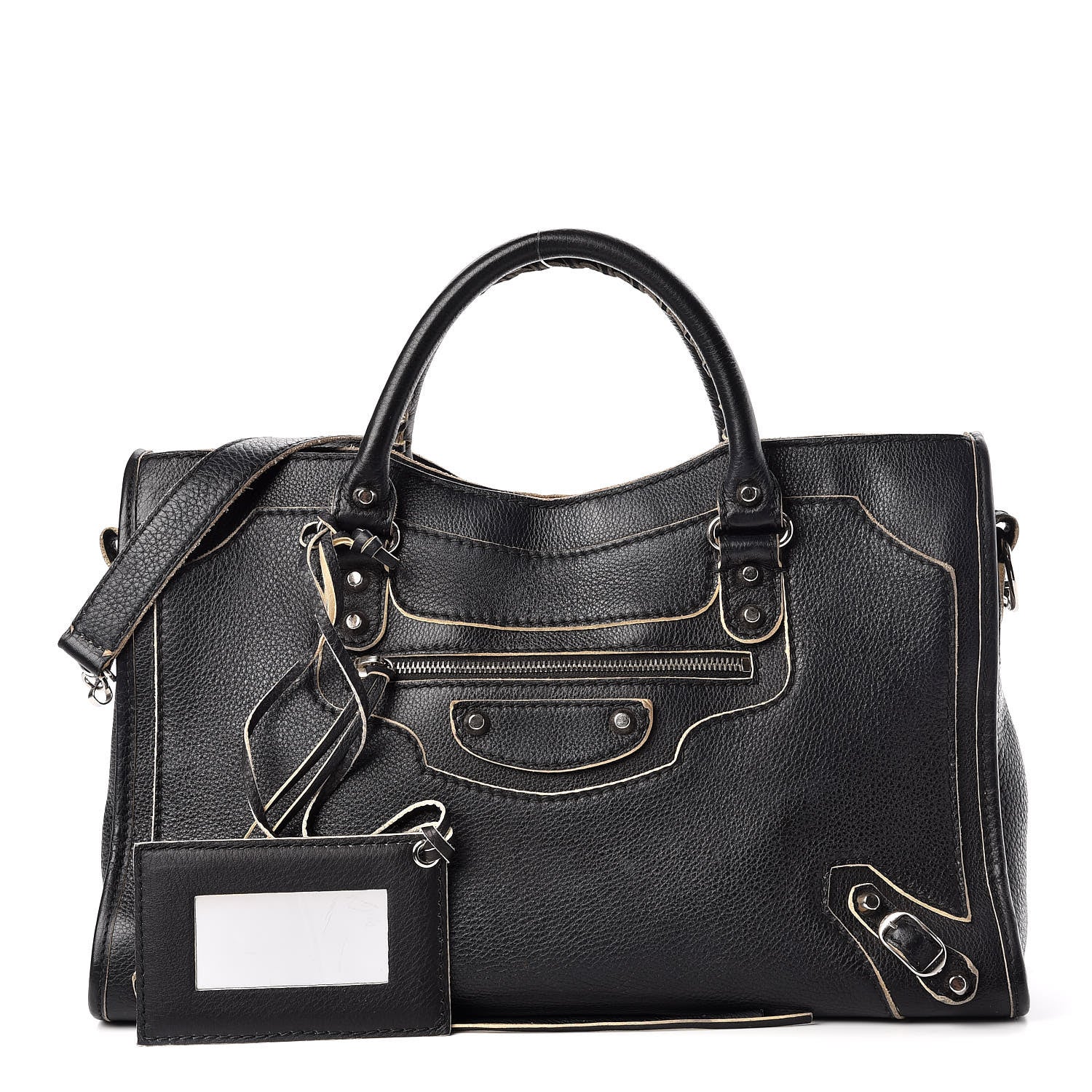 Balenciaga Supple Grained Calfskin Classic Silver Hardware Highlight City Black 1 of 28