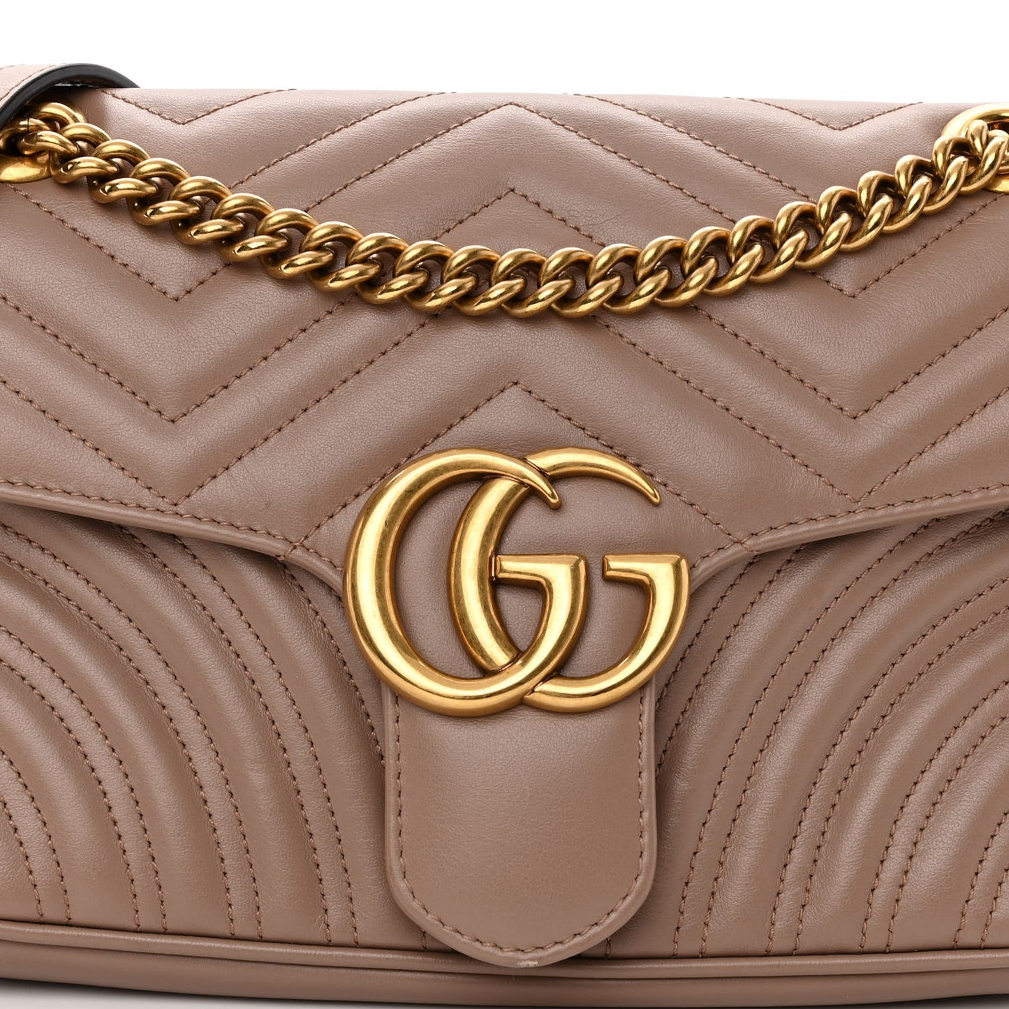 Calfskin Matelasse Small GG Marmont Shoulder Bag Porcelain Rose