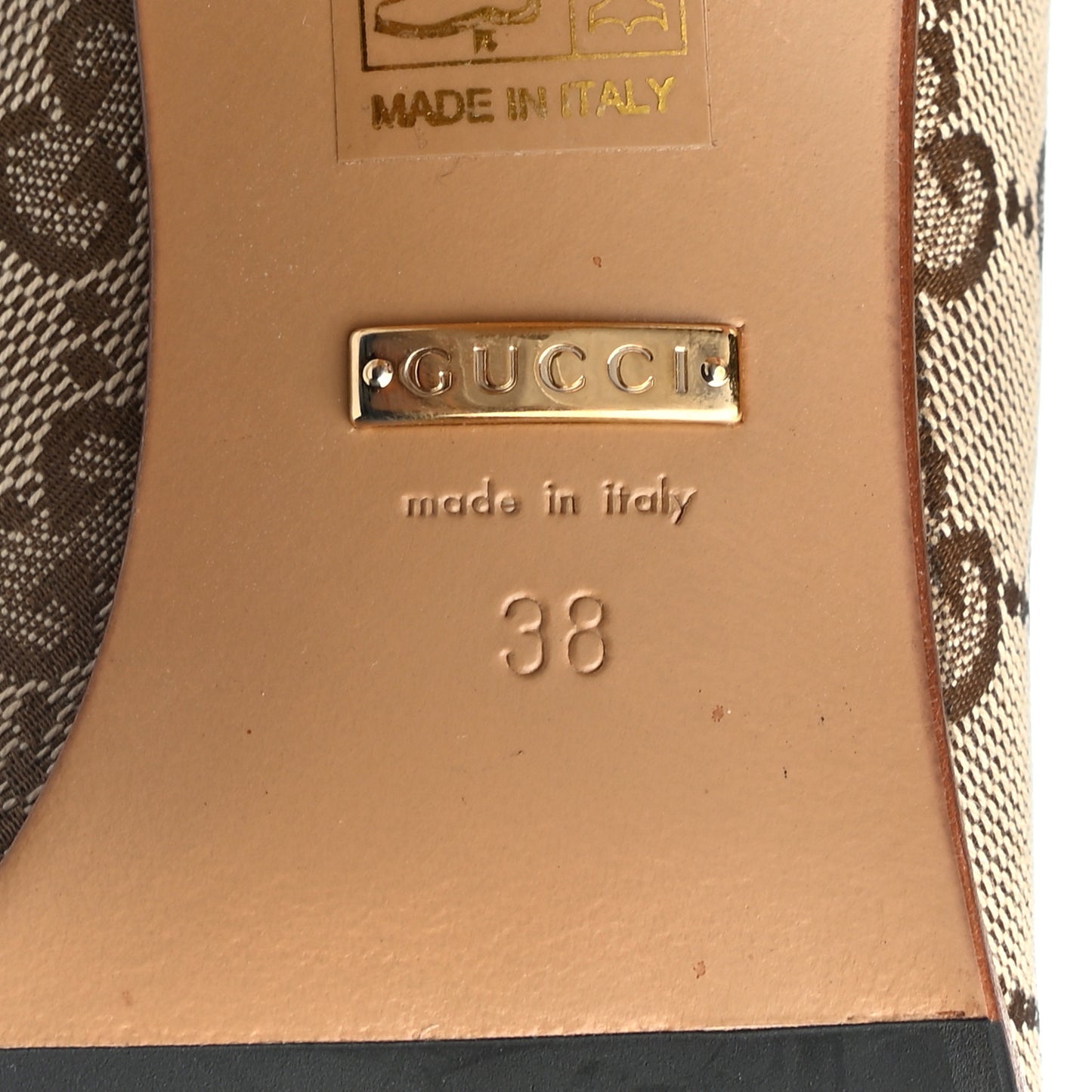 Monogram Lisa Mid Heel Boots 38 Beige Ebony