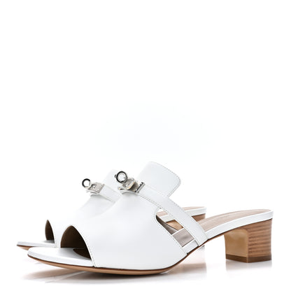 Hermes Goatskin Candy Sandals 39 White 3 of 11