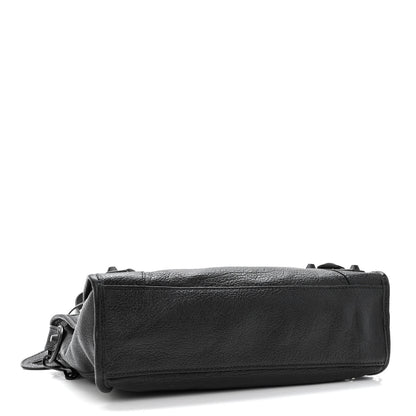 Balenciaga Chevre Black Metallic Edge Hardware S City Black 4 of 9