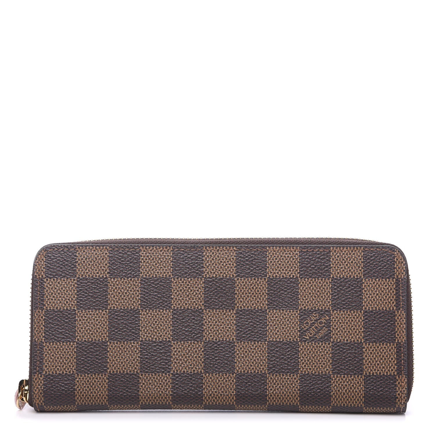Louis Vuitton Damier Ebene Clemence Wallet Rose Ballerine 1 of 6