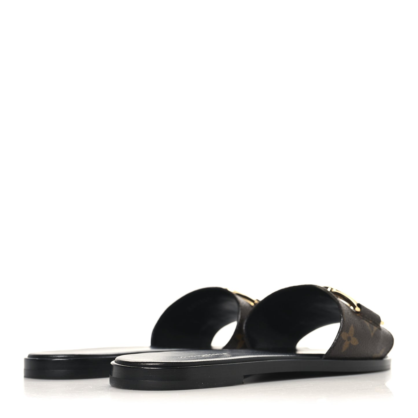 Patent Monogram Lock It Flat Mules 37