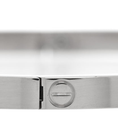 Cartier 18K White Gold Small LOVE Bracelet 20 7 of 8