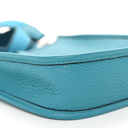 Hermes Taurillon Clemence Amazone Evelyne TPM Turquoise Colvert 9 of 10