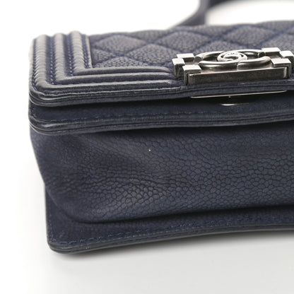 Chanel Iridescent Caviar Quilted Mini Boy Flap Navy 13 of 13