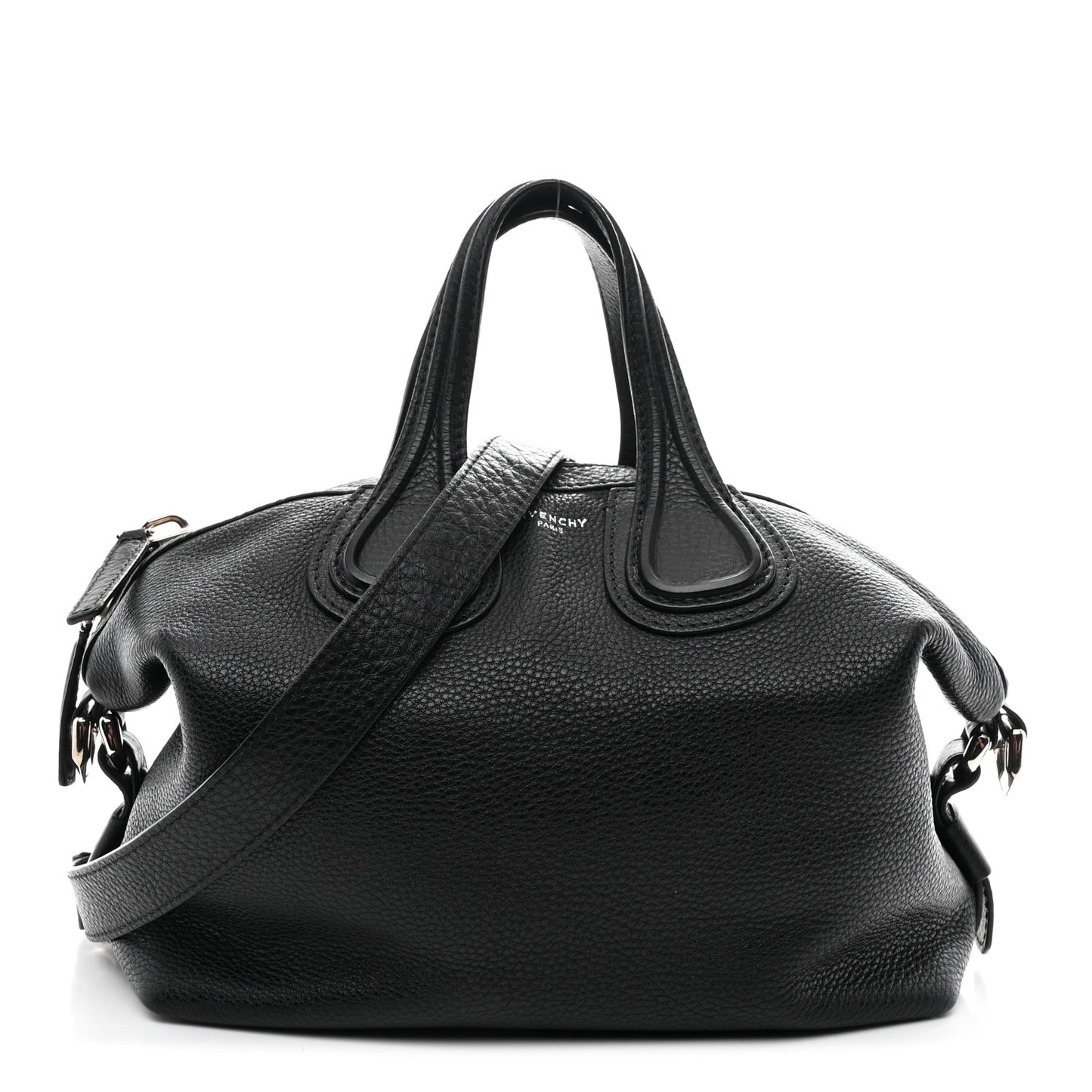 Pebbled Calfskin Small Nightingale Black