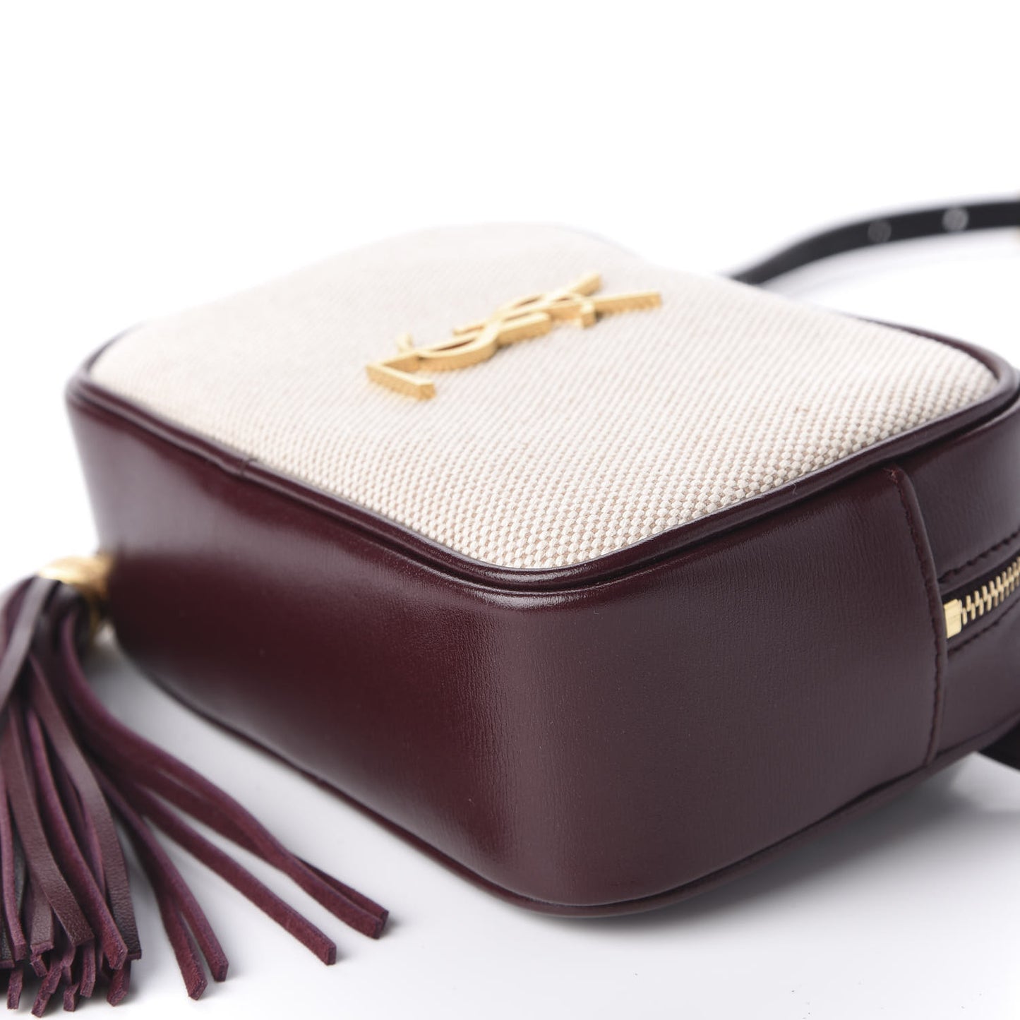 Calfskin Canvas Monogram Lou Belt Bag Natural Dark Legion Red
