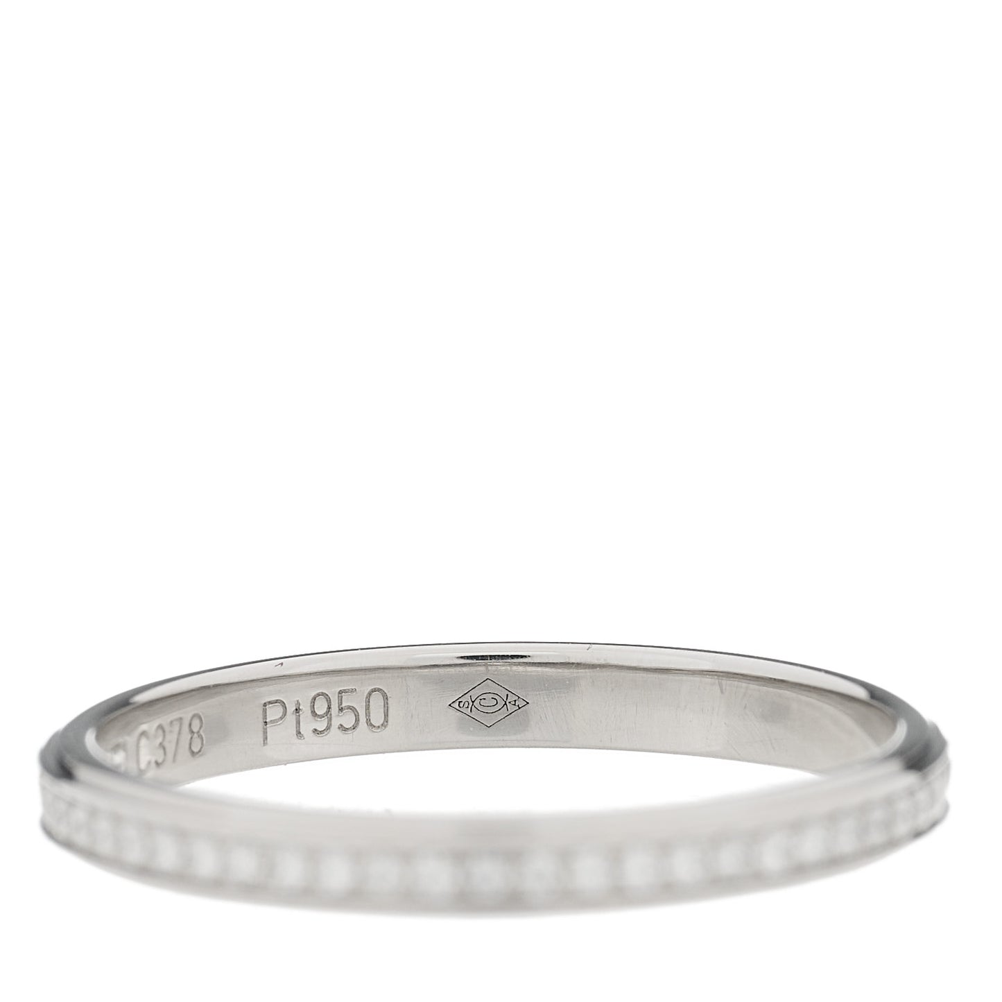 Platinum Diamond 2.3mm D'Amour Wedding Band Ring 51 5.75