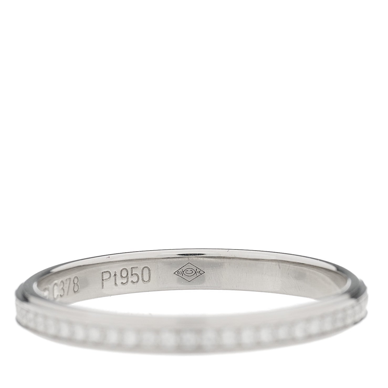 Cartier Platinum Diamond 2.3mm D'Amour Wedding Band Ring 51 5.75 3 of 5