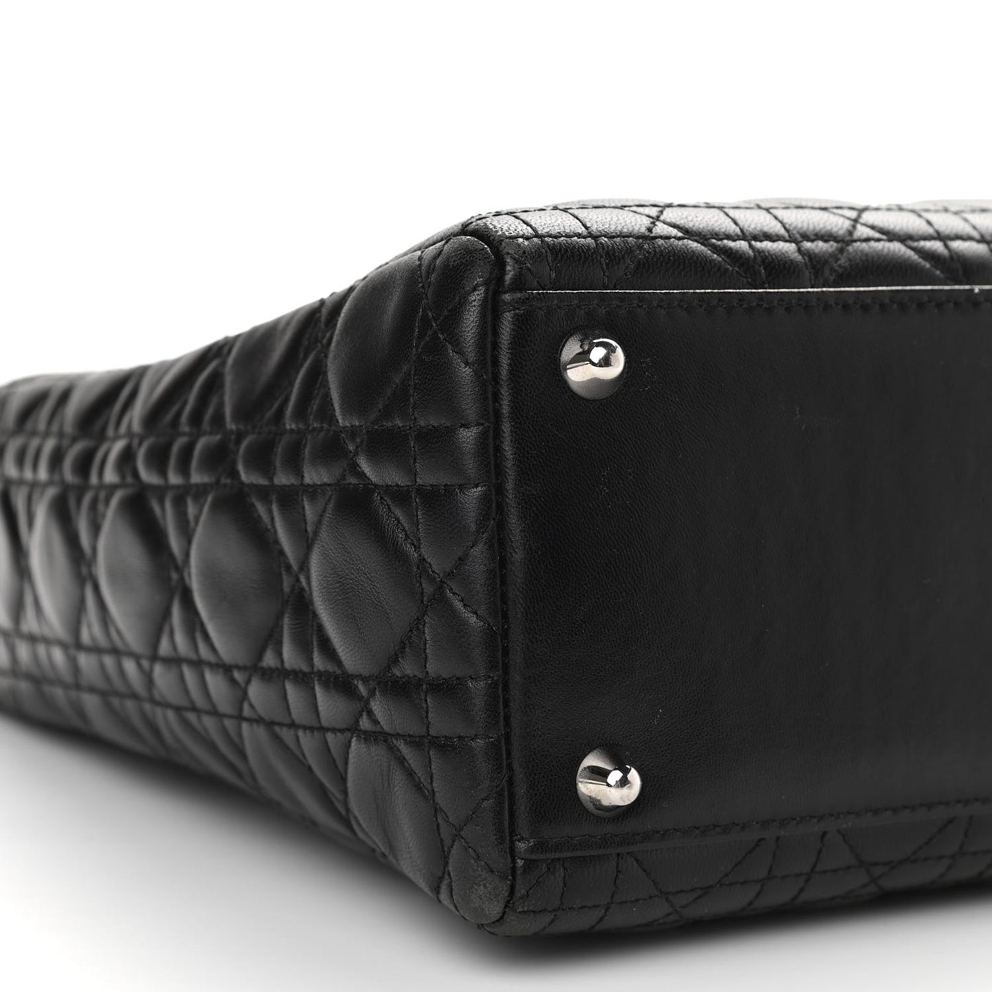Lambskin Cannage Large Lady Dior Black