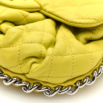 Chanel Washed Lambskin Quilted Mini Chain Around Flap Yellow 10 of 10