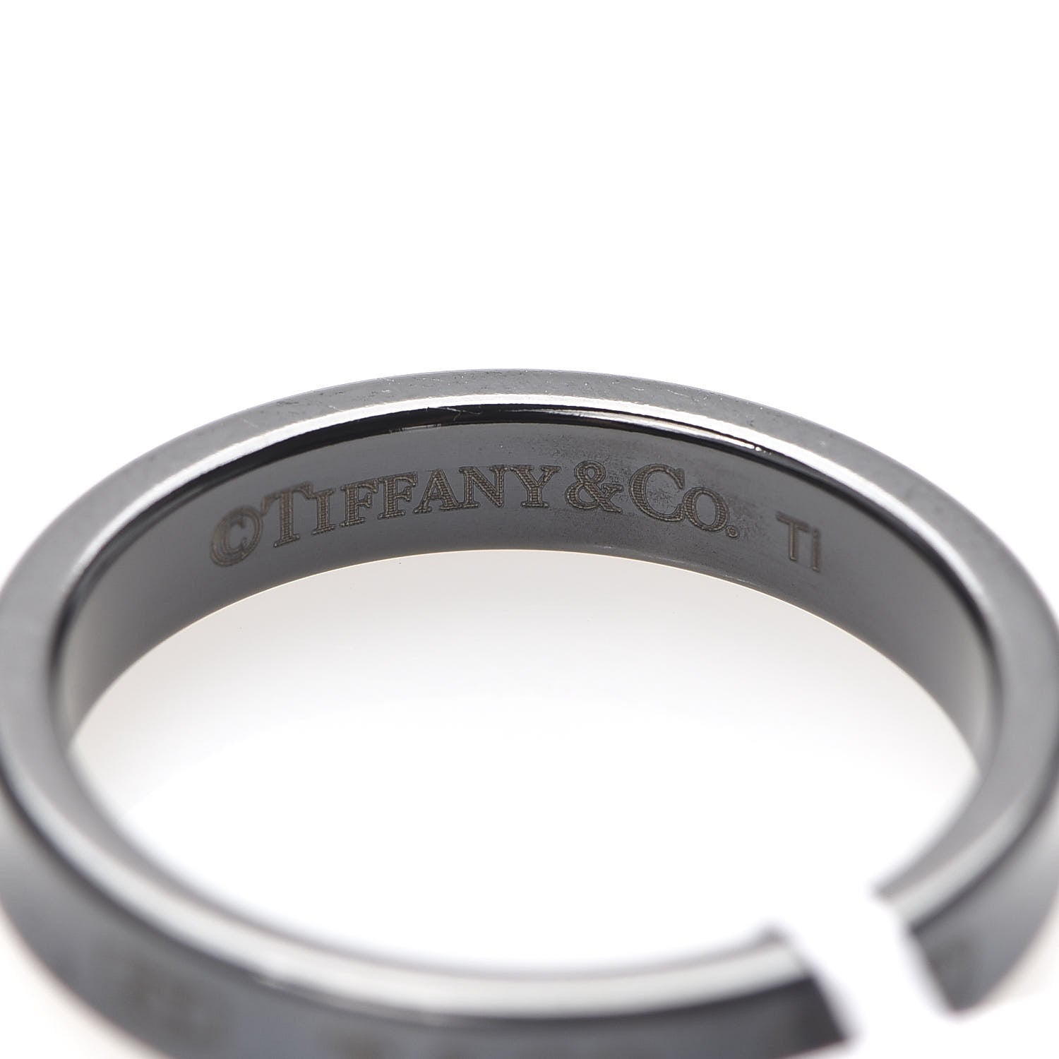 Tiffany Titanium 4mm Narrow 1837 Ring 63 10.25 4 of 4