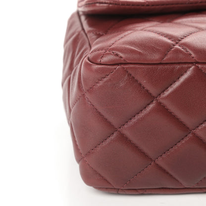 Chanel Lambskin Quilted Jumbo Single Flap Dark Red 11 of 12