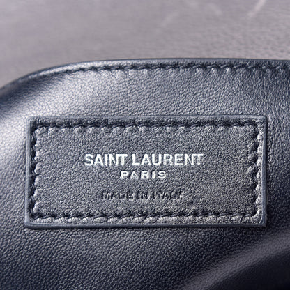 Saint Laurent Sheepskin Matelasse Chevron Monogram Large College Satchel Dark Anthracite 7 of 10