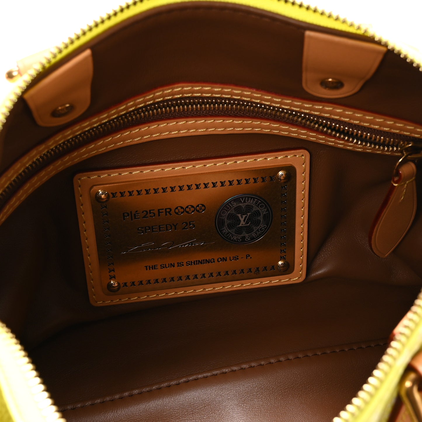 Calfskin Monogram Speedy P9 Bandouliere 25 Lemonade Yellow