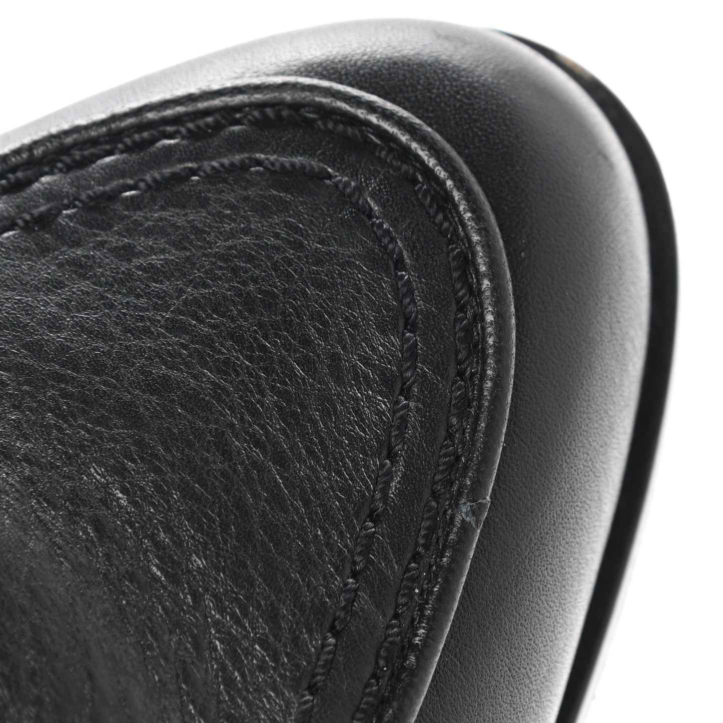 Calfskin CC Mocassin Loafers 36.5 Black